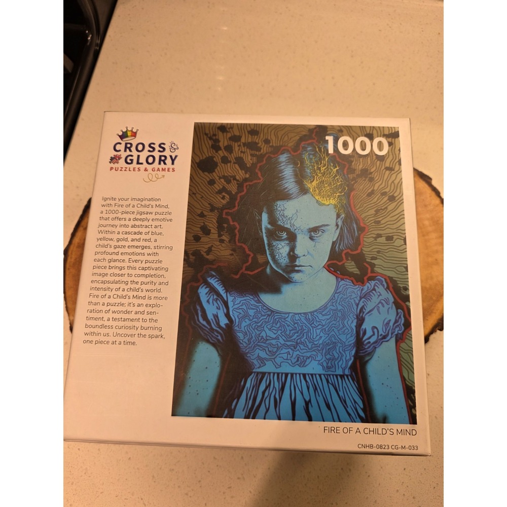 Cross & Glory "Fire of a Child's Mind" 1000 Piece Jigsaw Puzzle Complete